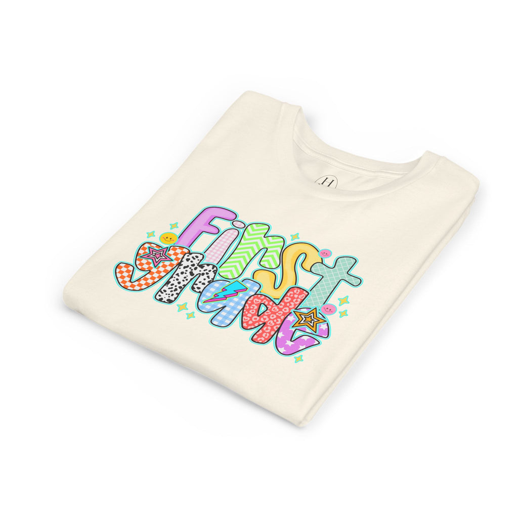 1st grade back to school doodle Youth Graphic Tee