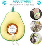 Soft Adjustable Cat Recovery Collar Cone – Cute Avocado & Toast E-Collar