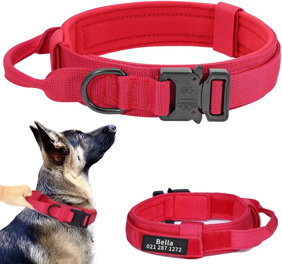 Military-Style Tactical Nylon Dog Collar and Leash Set