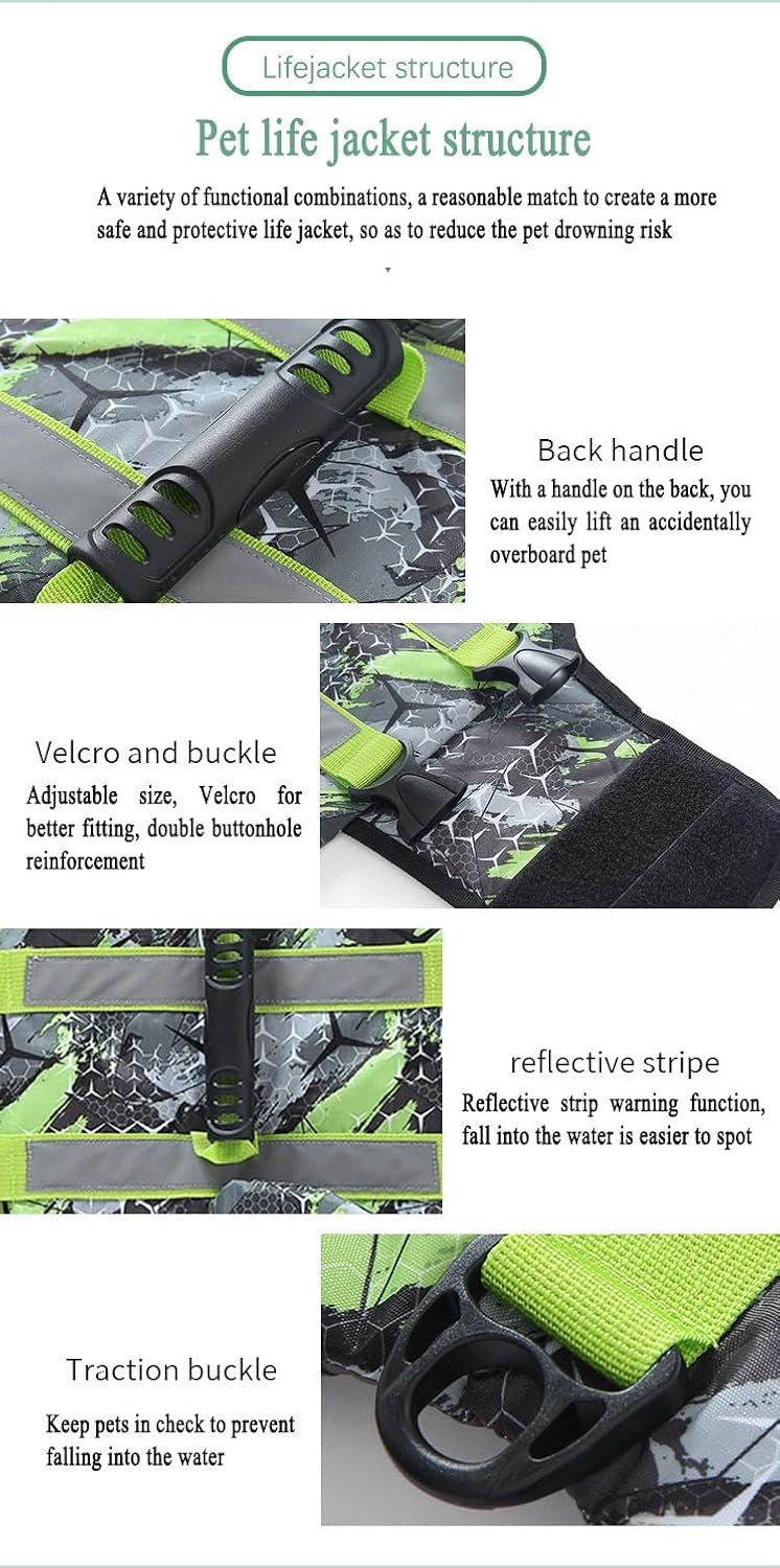 Adjustable Dog Life Jacket Swim Vest