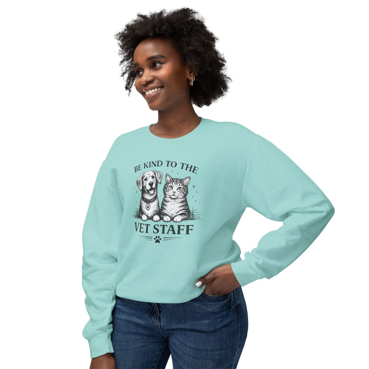 Be Kind to the Vet Staff Graphic Sweatshirt
