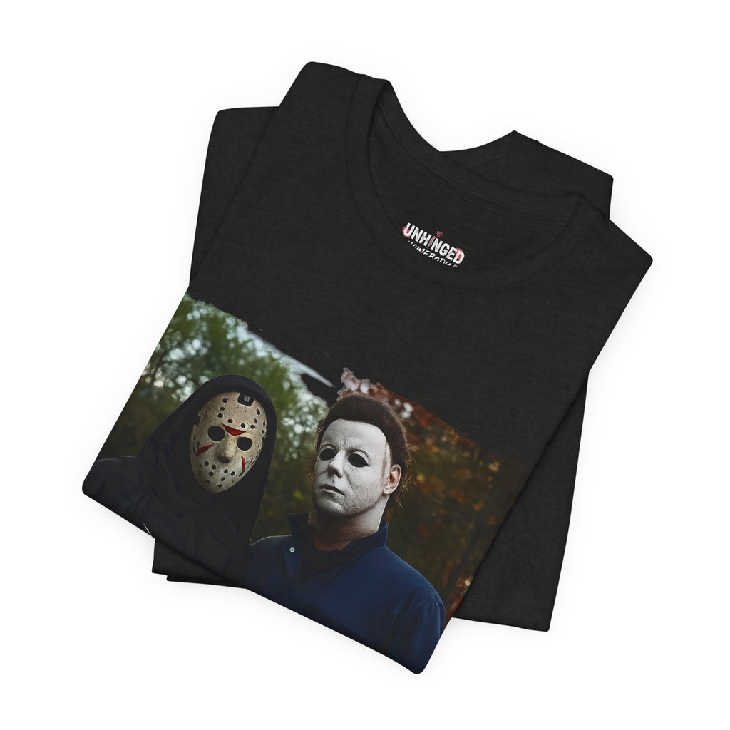 Horror Mask Duo Halloween Graphic Tee