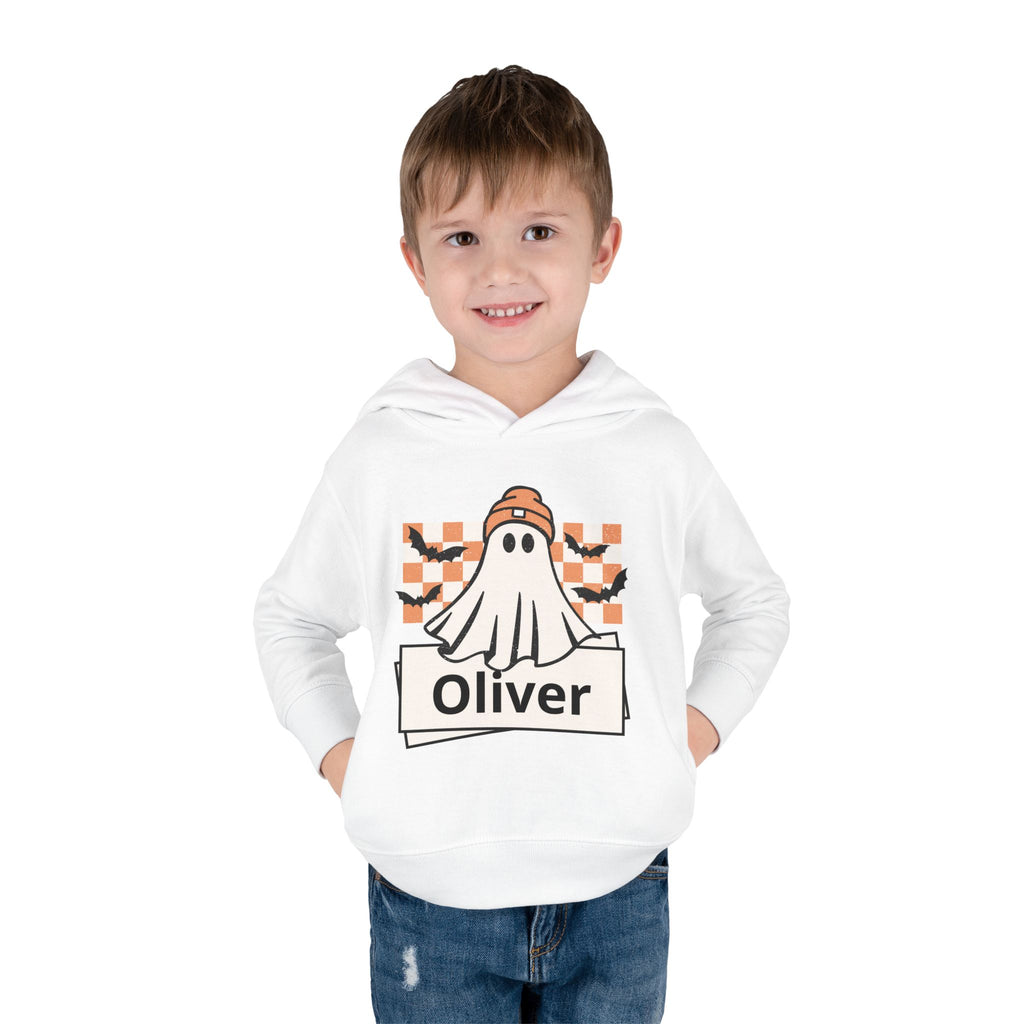 Cute Ghost with Beanie Personalized Toddler Pullover