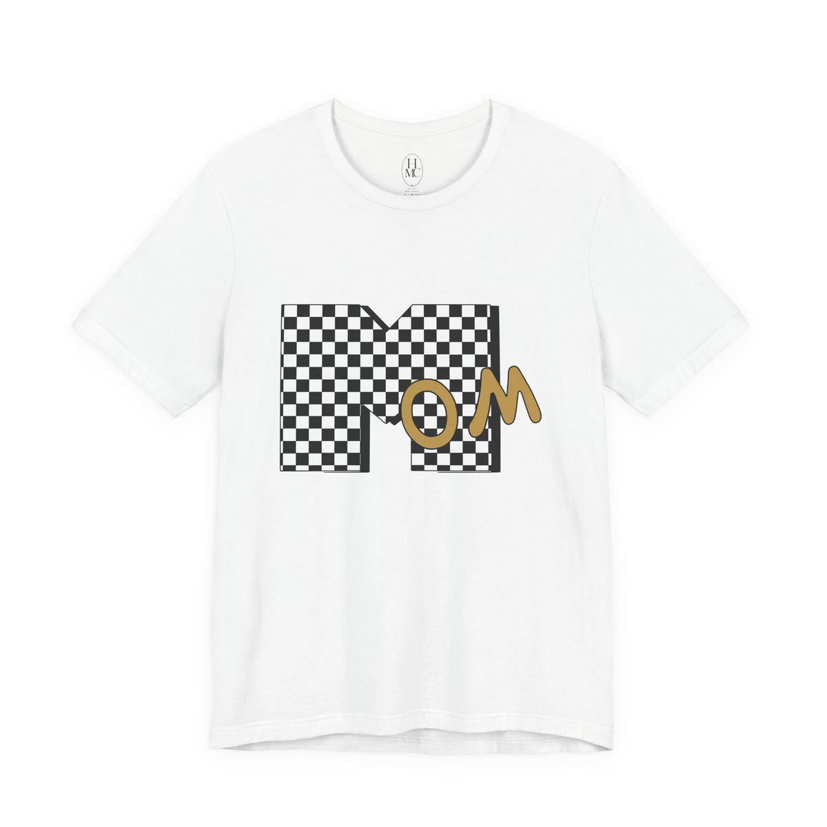 Checkerboard 'Mom' Graphic Tee