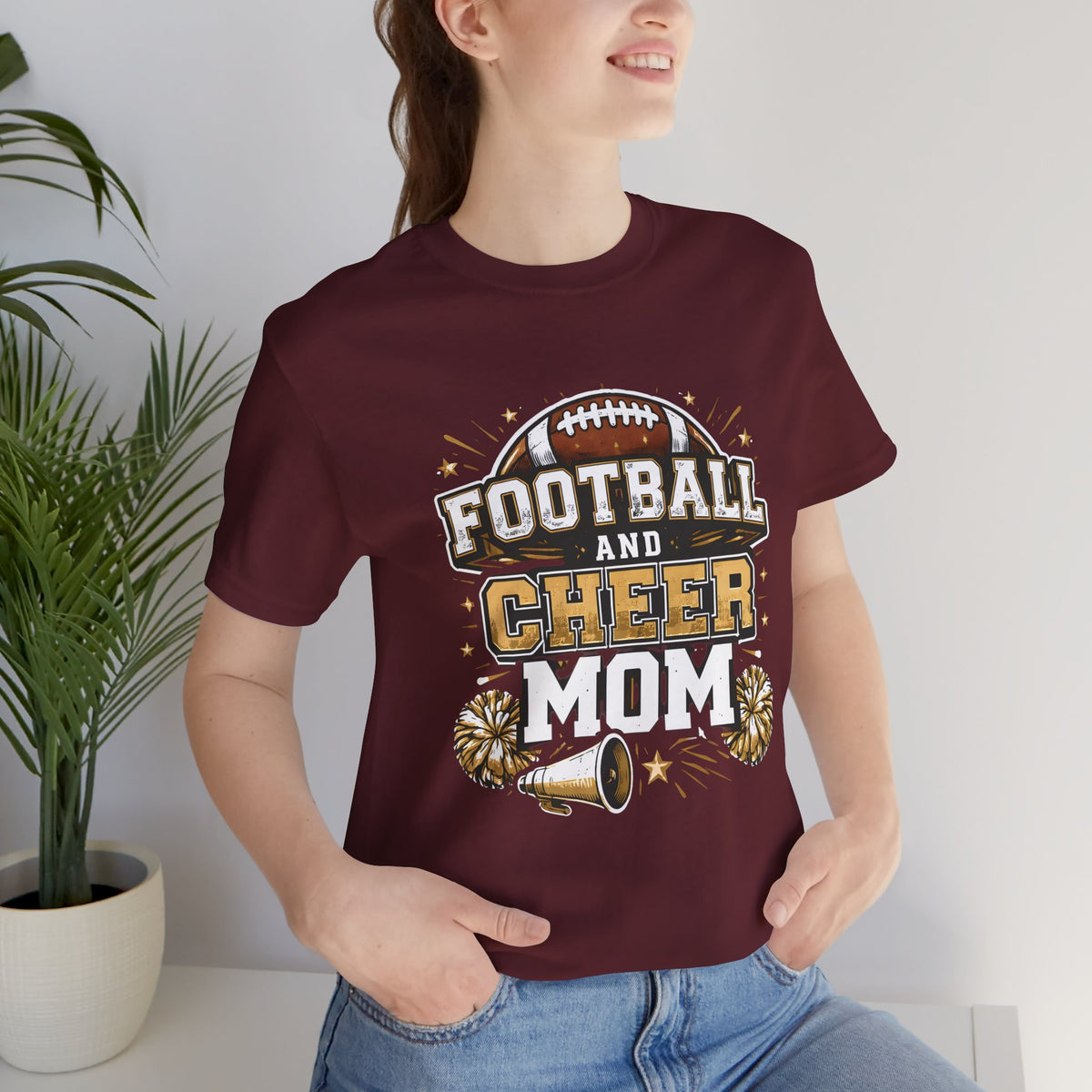 Football and Cheer Mom T-Shirt