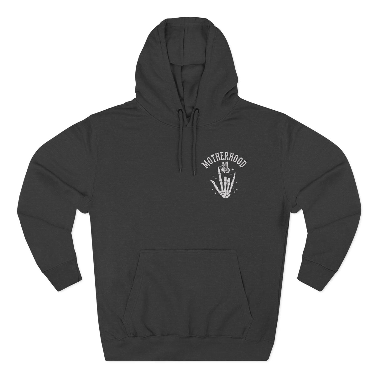 Motherhood Skeleton Graphic Hoodie — Rock Mom Fleece Pullover