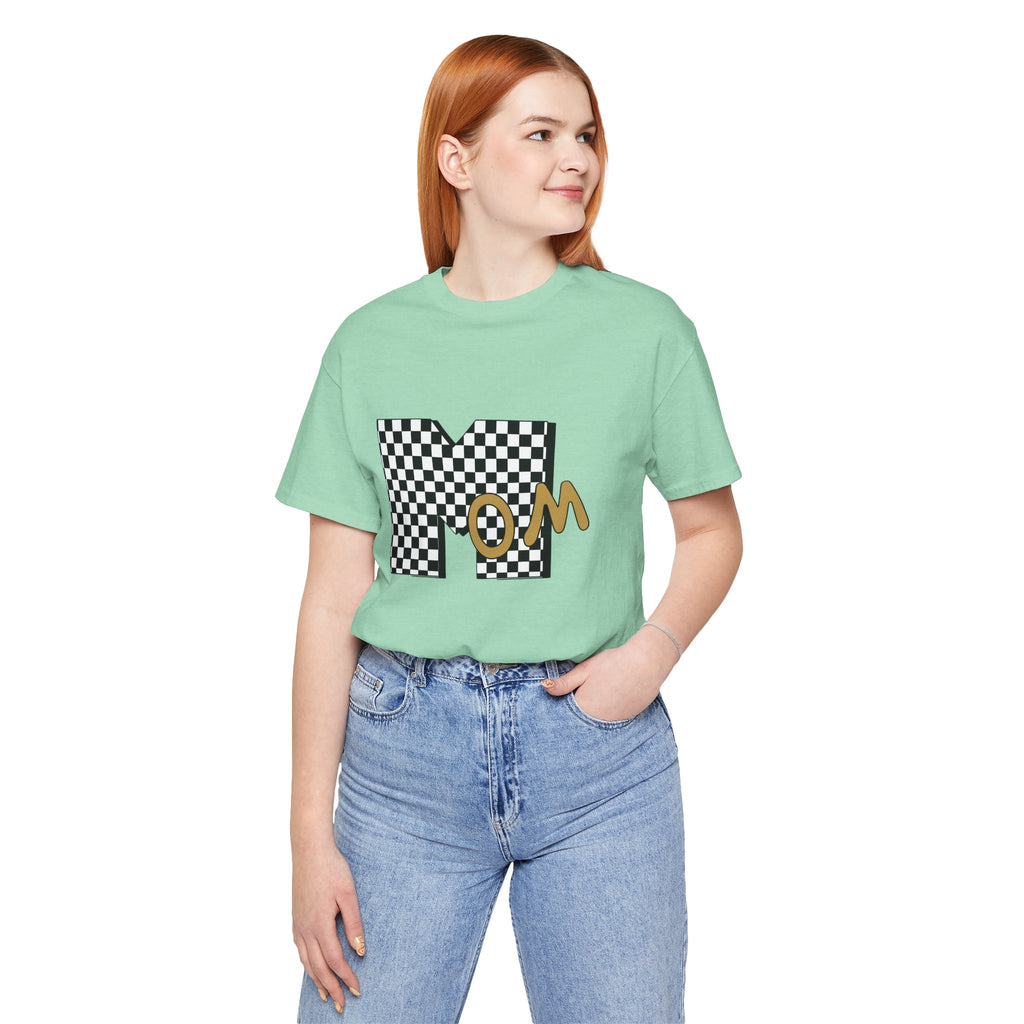 Checkerboard 'Mom' Graphic Tee
