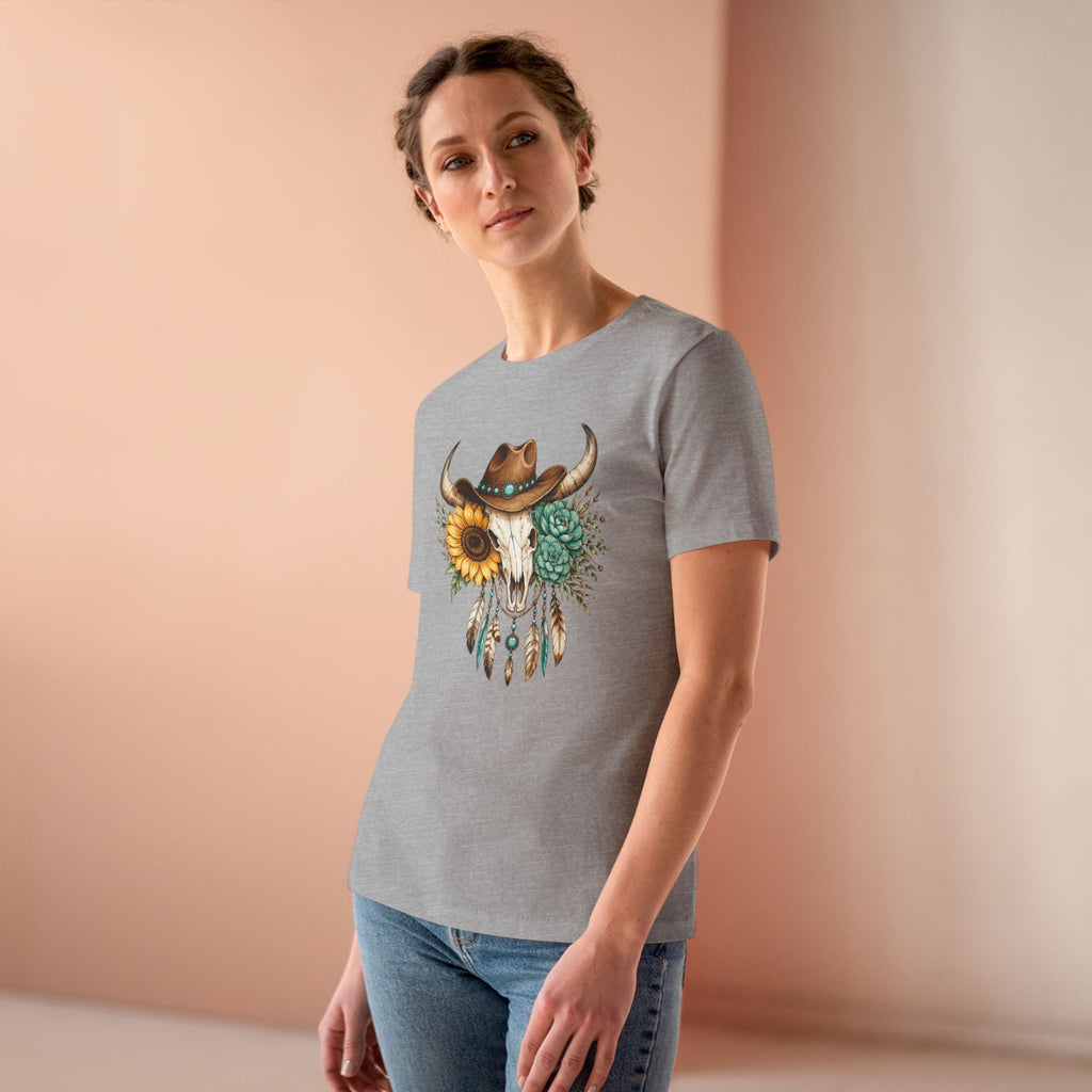 Cow Skull Floral Tee