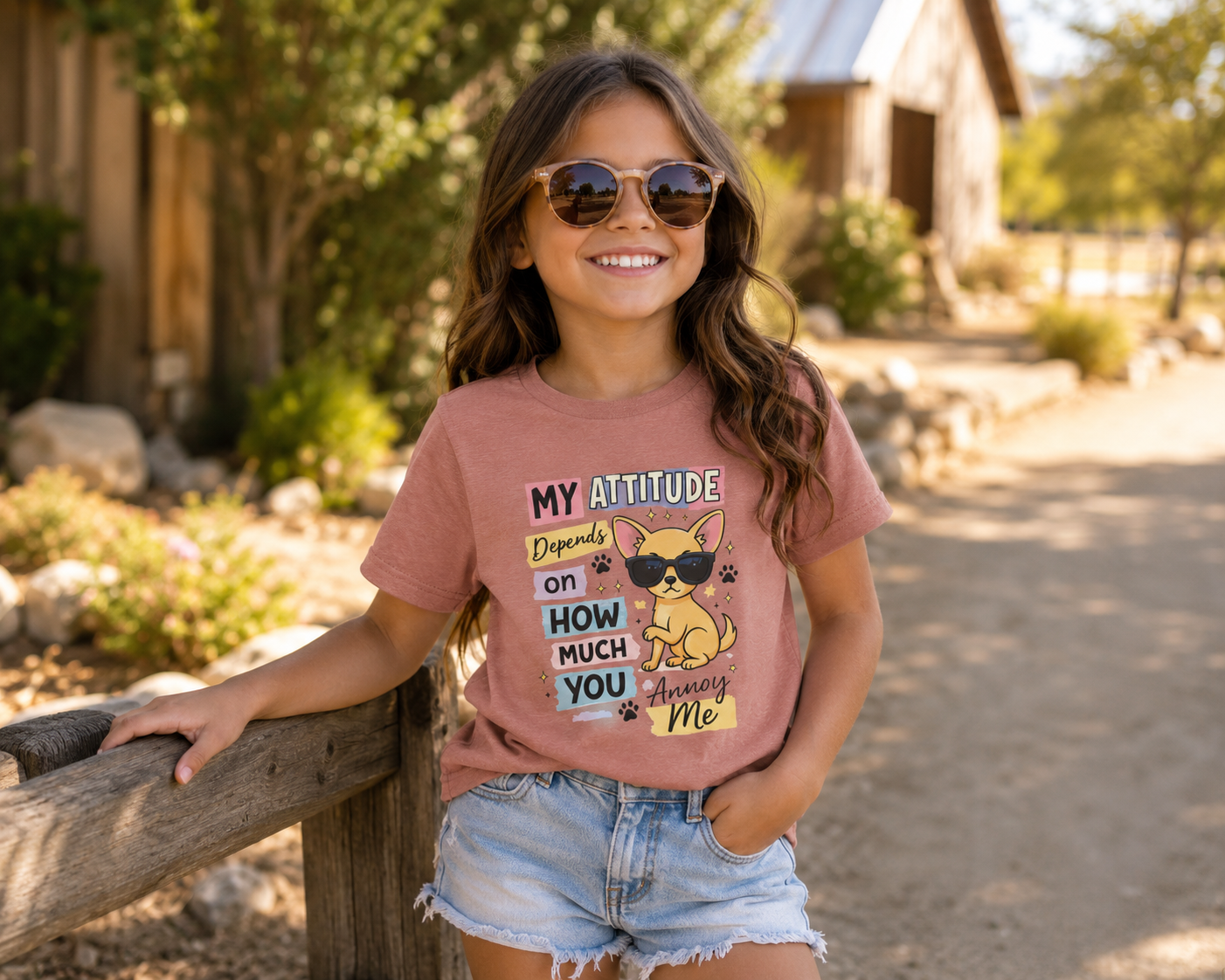 My Attitude Depends on How Much You Annoy Me Youth Tee
