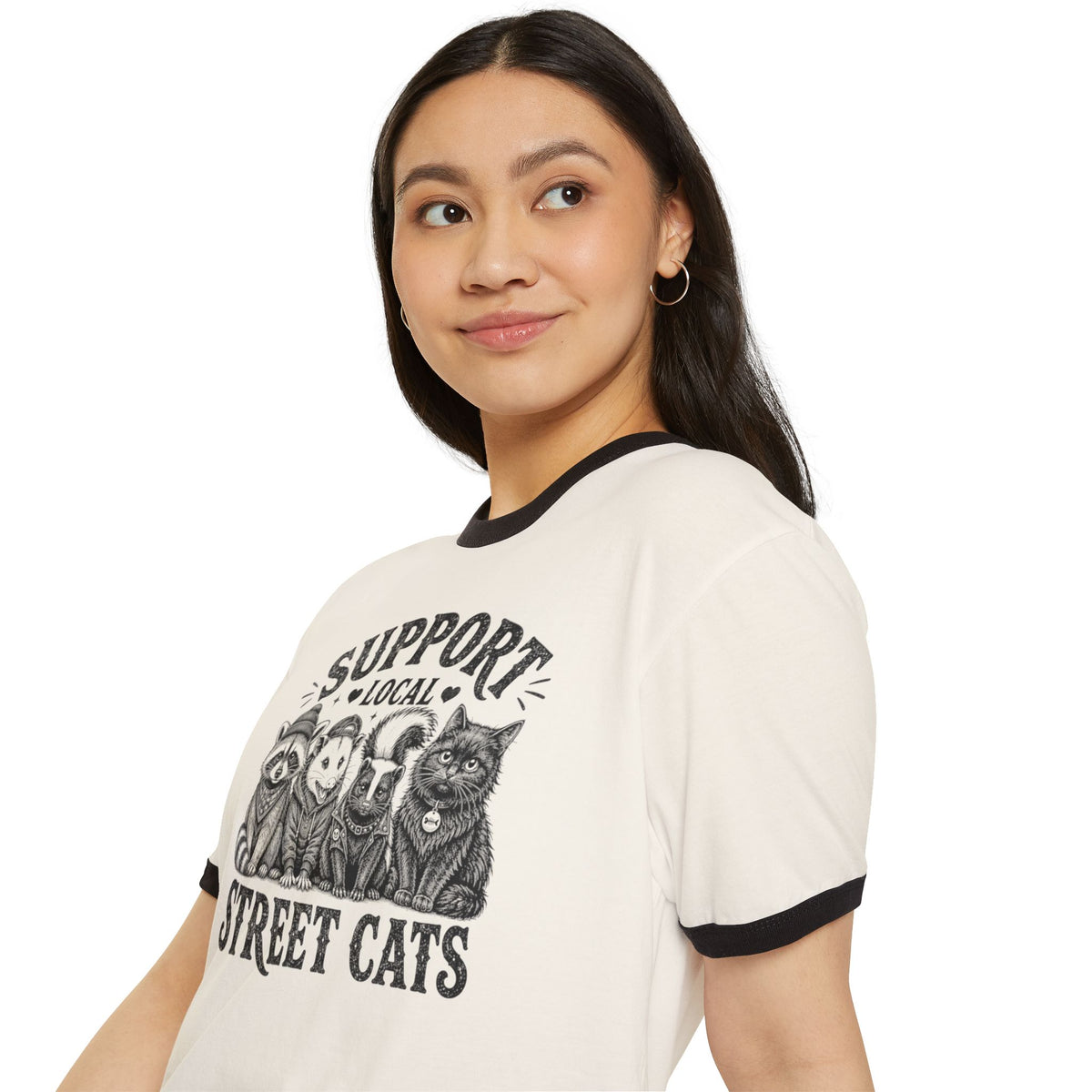 Support Local Street Cats Ringer T-Shirt