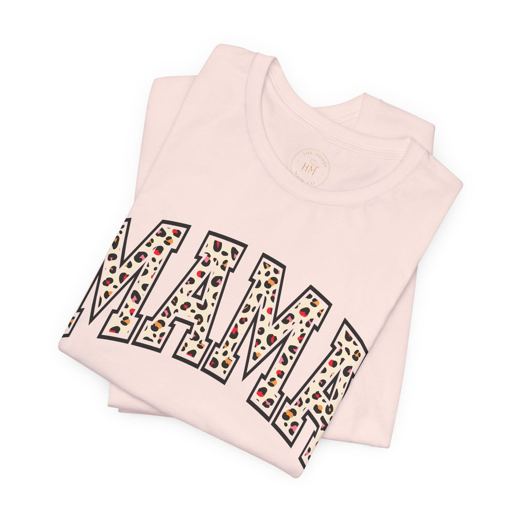 Women's Casual 'MAMA' Leopard Print Graphic Tee