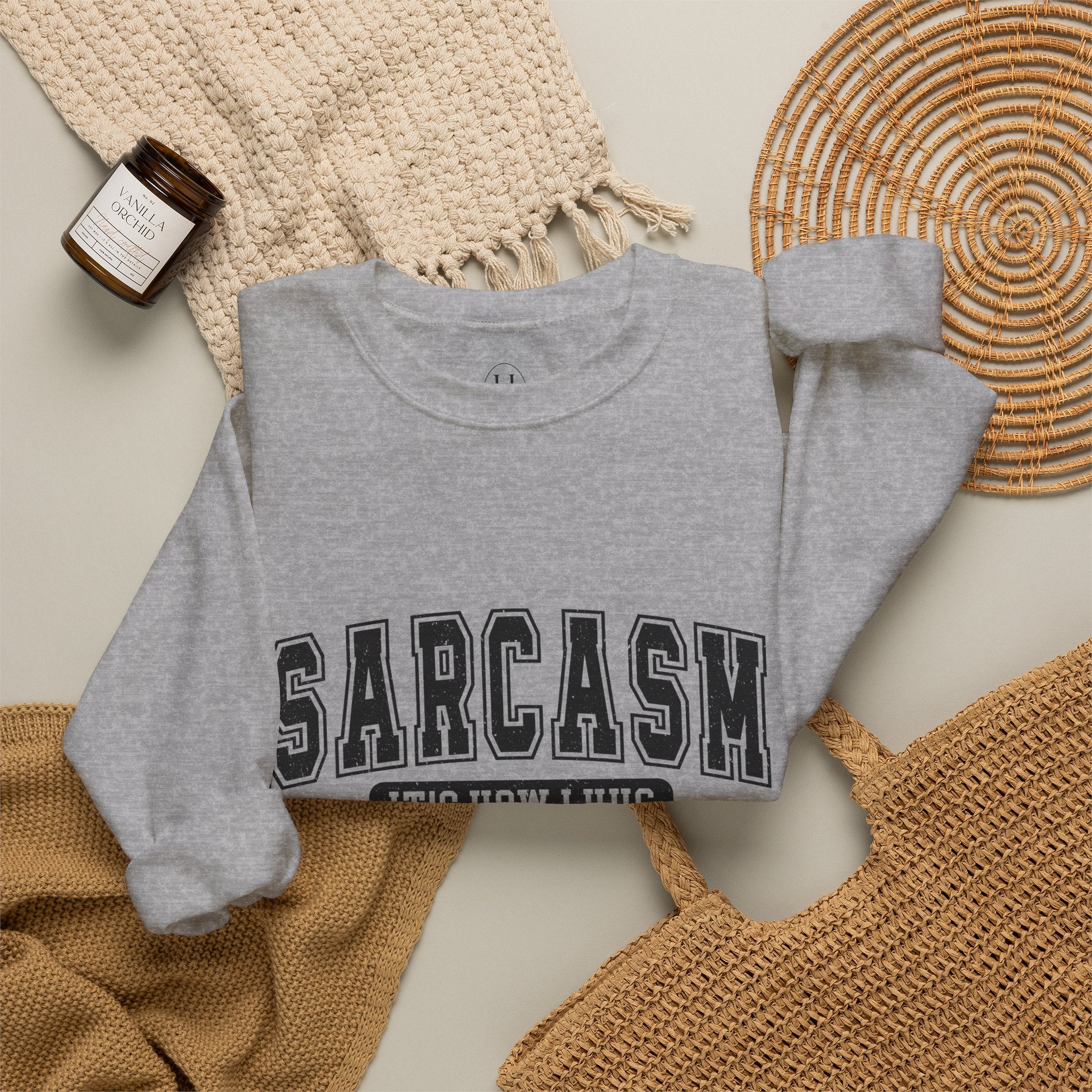 "Sarcasm: It's How I Hug" Graphic Pullover