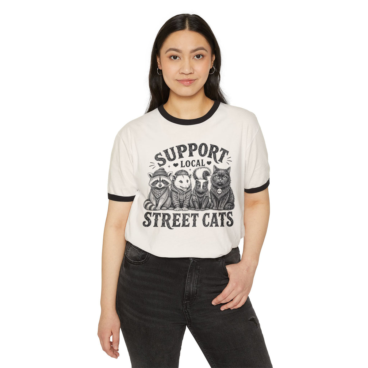 Support Local Street Cats Ringer T-Shirt