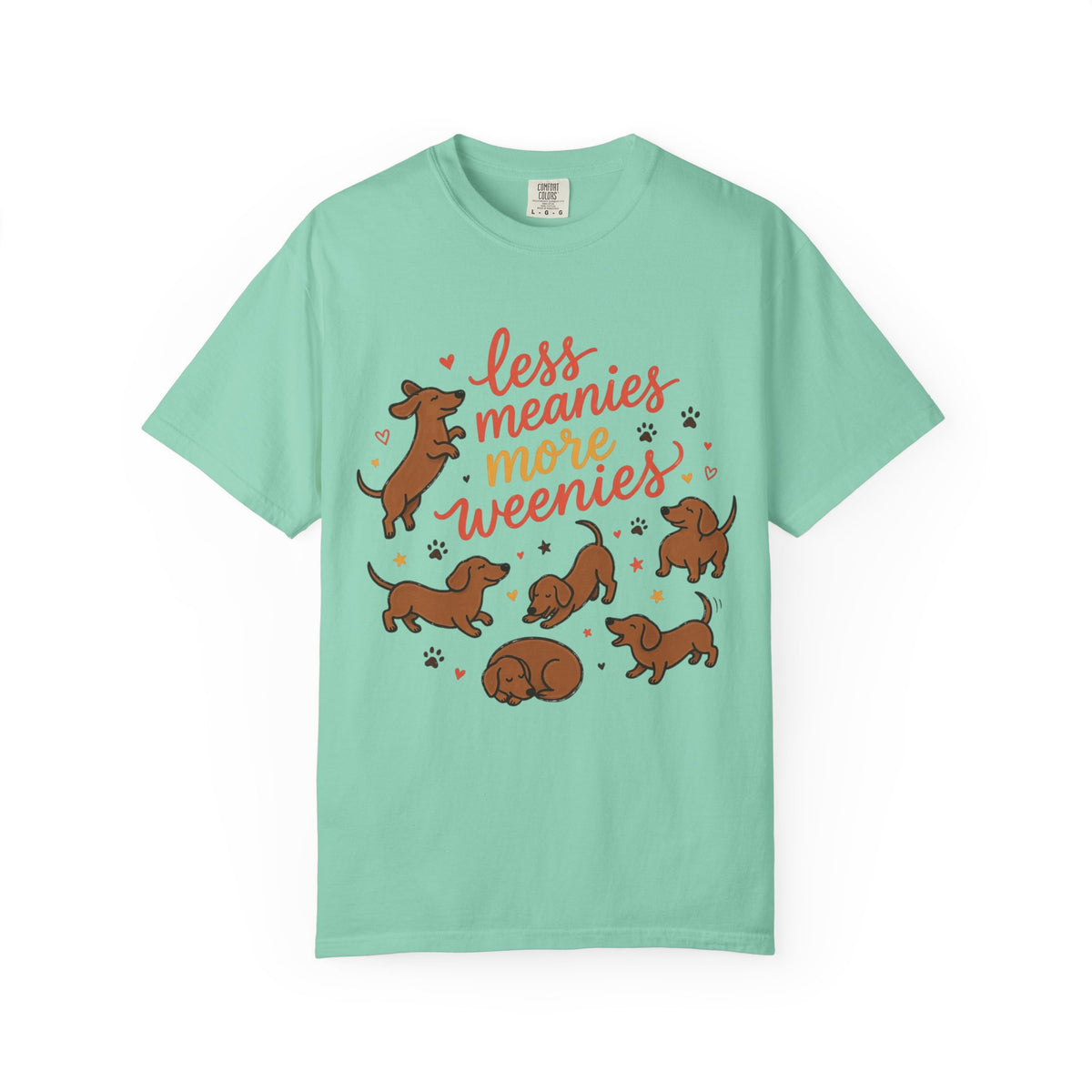 Less Meanies More Weenies Dachshund Graphic T-Shirt
