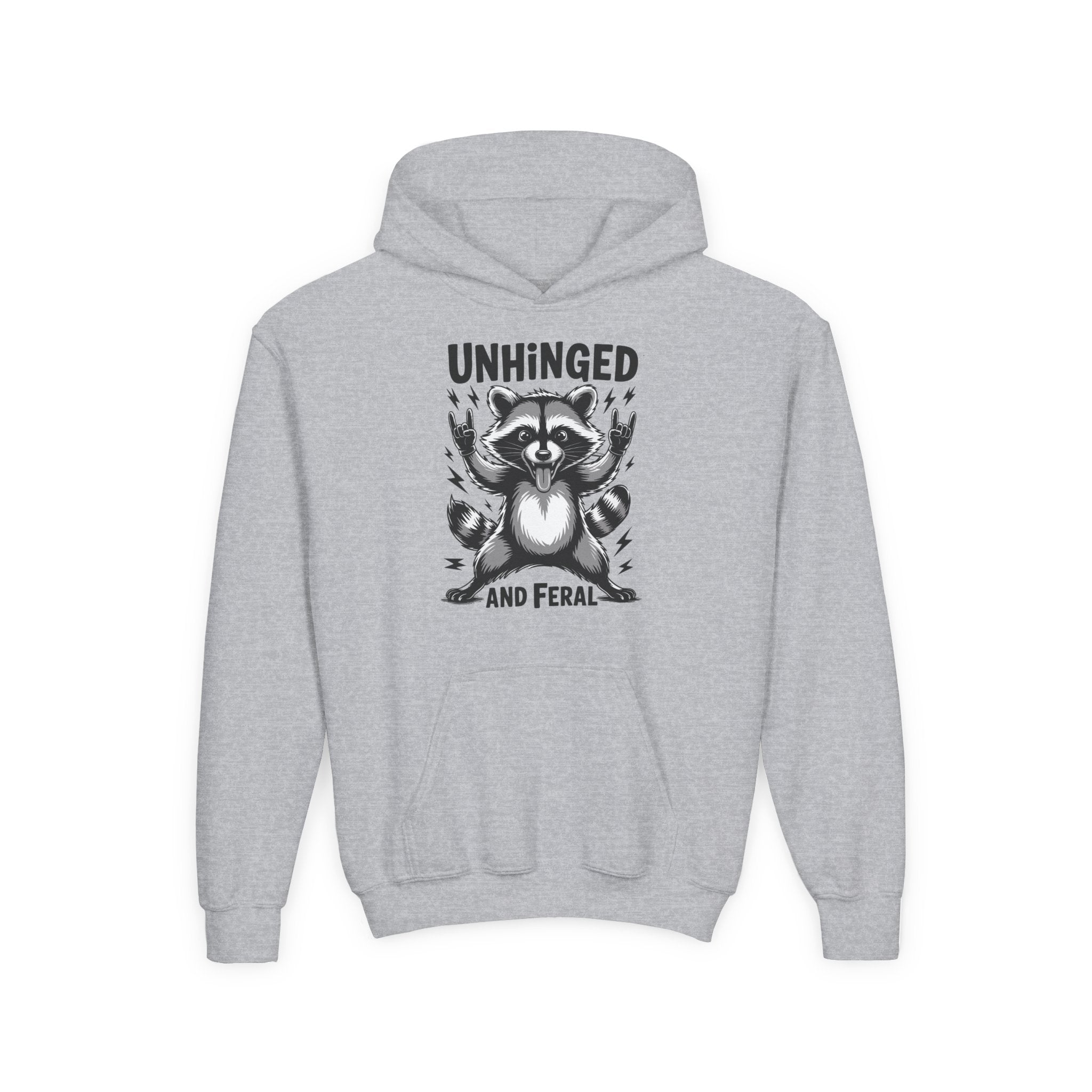 "Unhinged and Feral" Youth Hoodie
