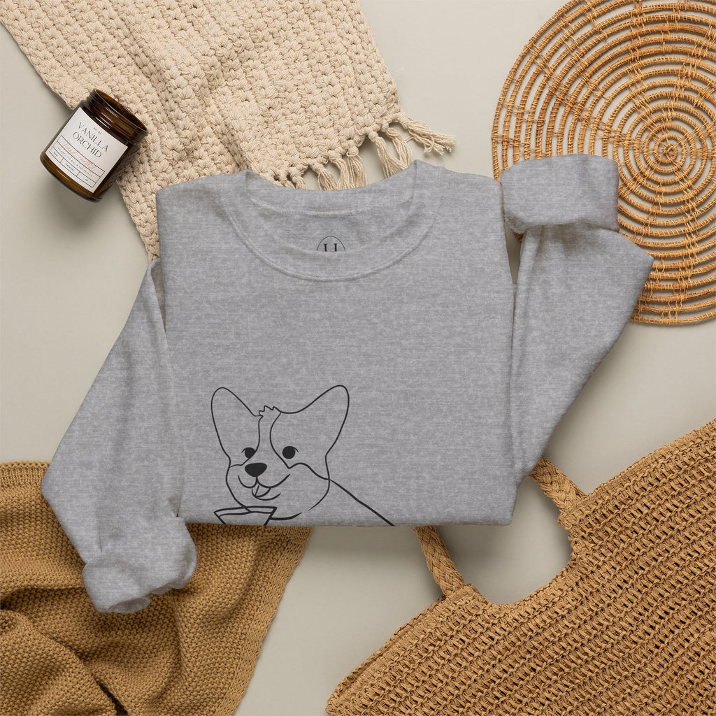 Corgi Cocktail Crewneck Sweatshirt