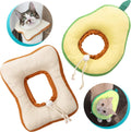 Soft Adjustable Cat Recovery Collar Cone – Cute Avocado & Toast E-Collar