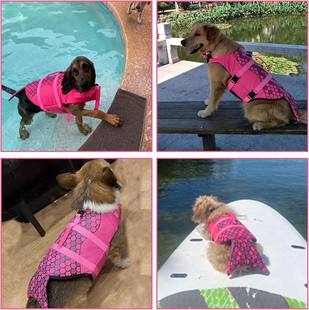 Adjustable Dog Life Jacket Swim Vest