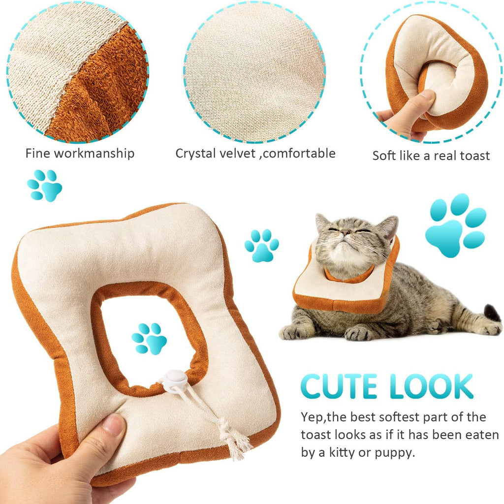 Soft Adjustable Cat Recovery Collar Cone – Cute Avocado & Toast E-Collar