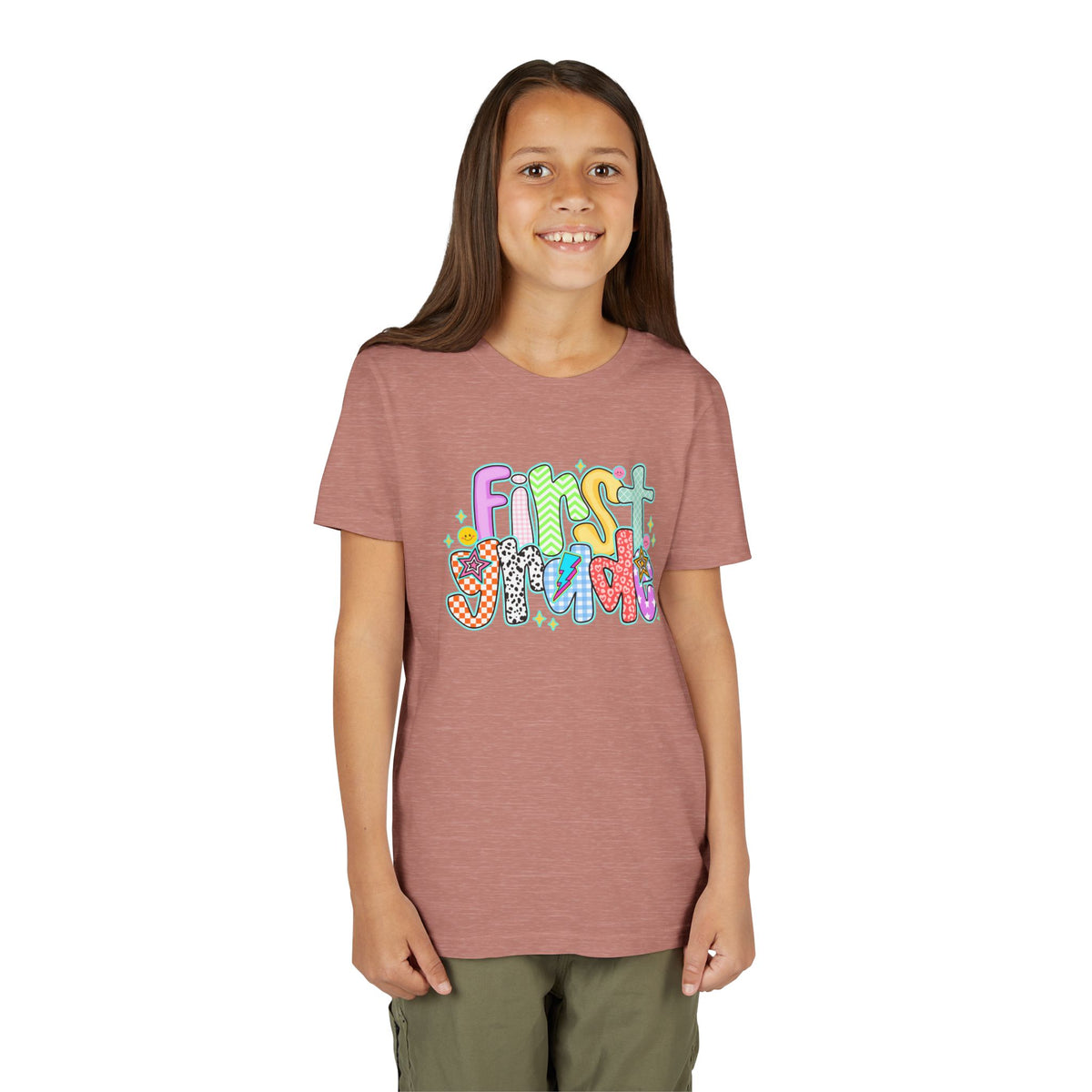 1st grade back to school doodle Youth Graphic Tee