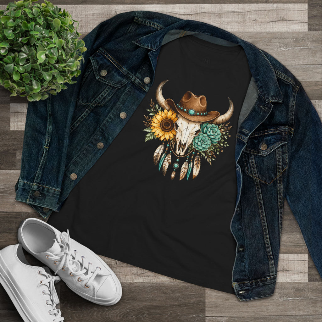 Cow Skull Floral Tee