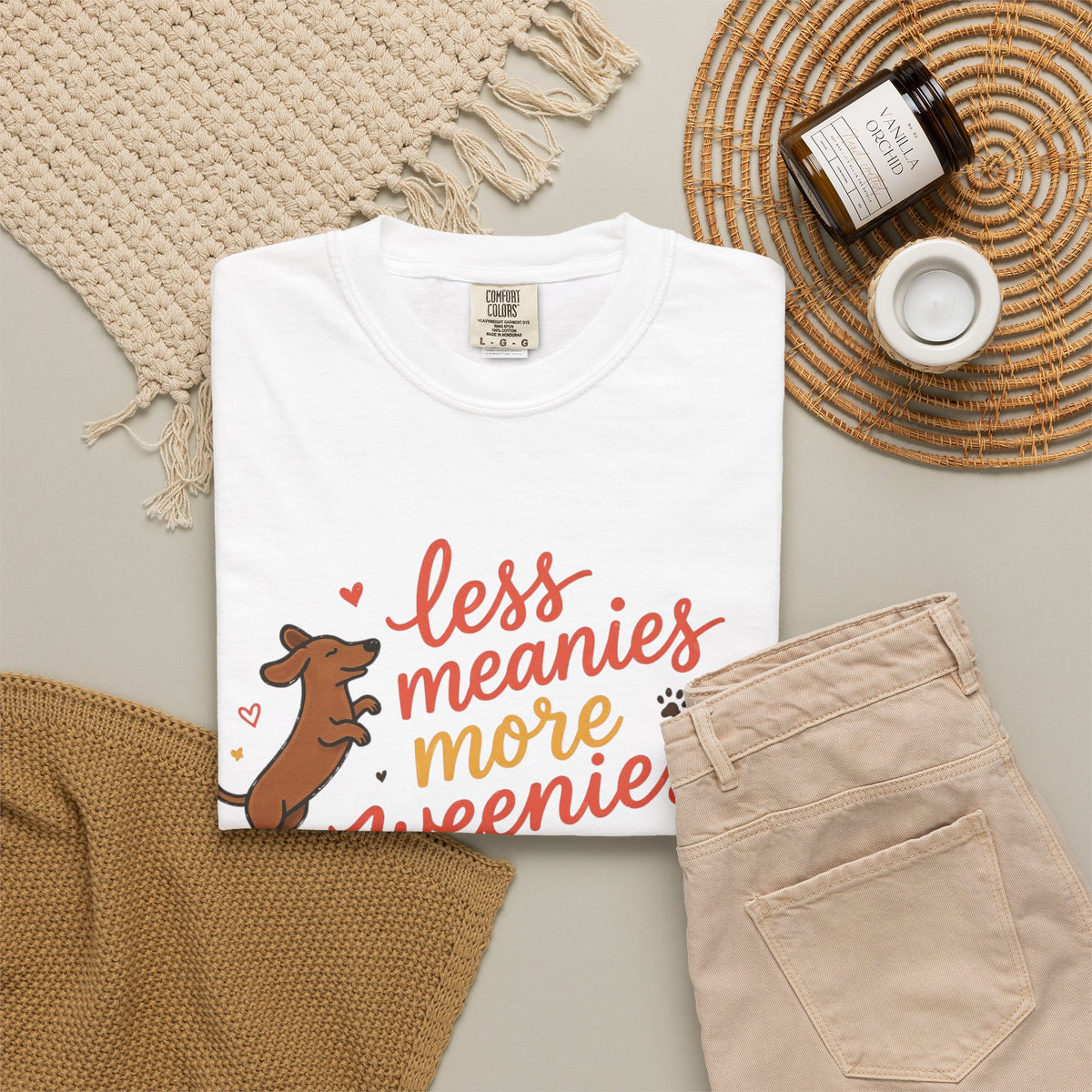 Less Meanies More Weenies Dachshund Graphic T-Shirt