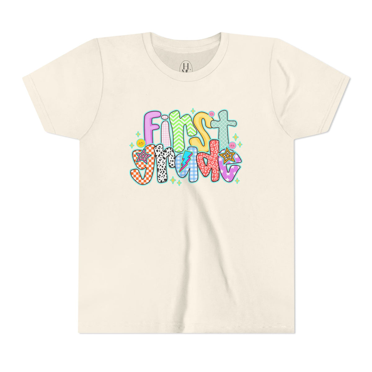 1st grade back to school doodle Youth Graphic Tee