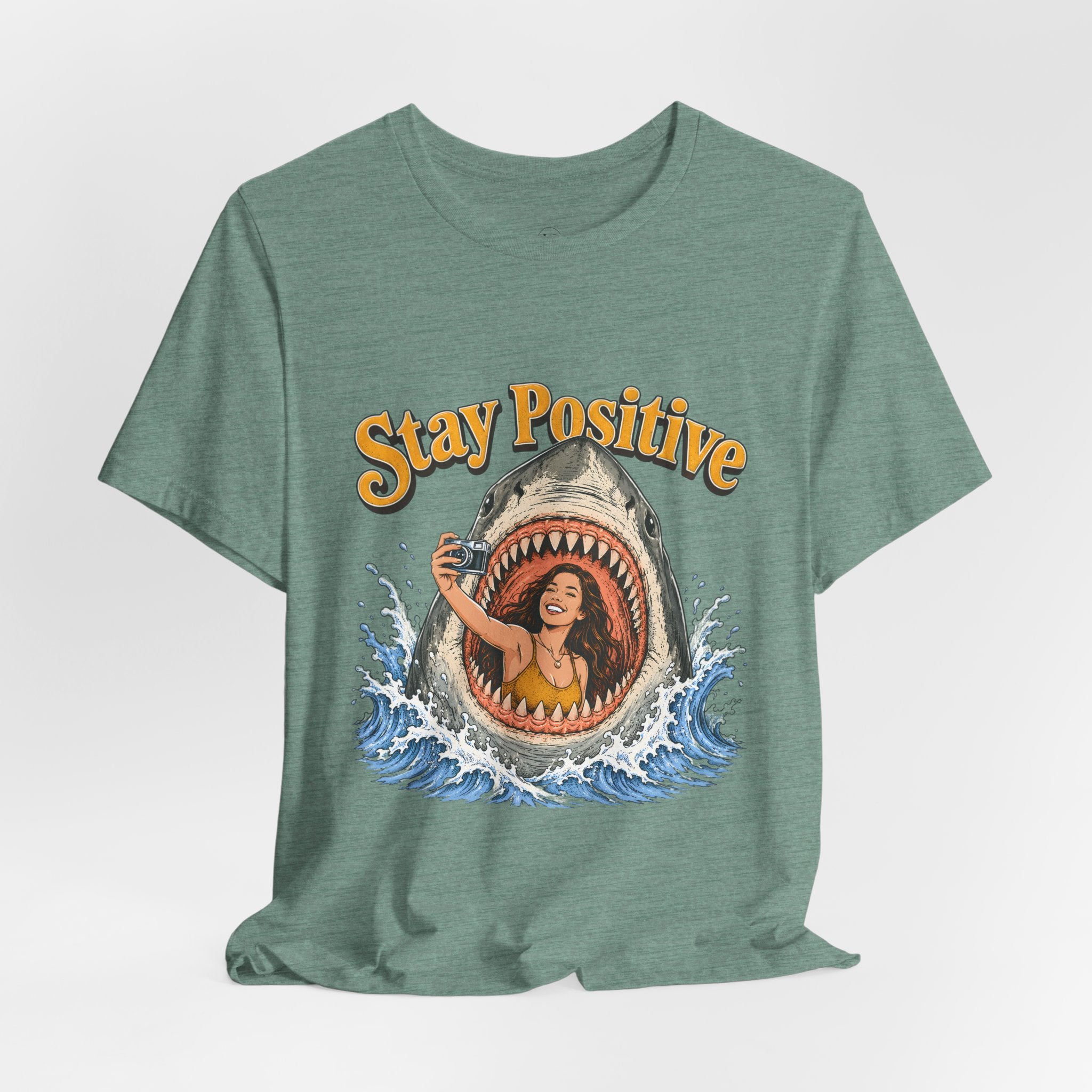 Stay Positive Shark Tee