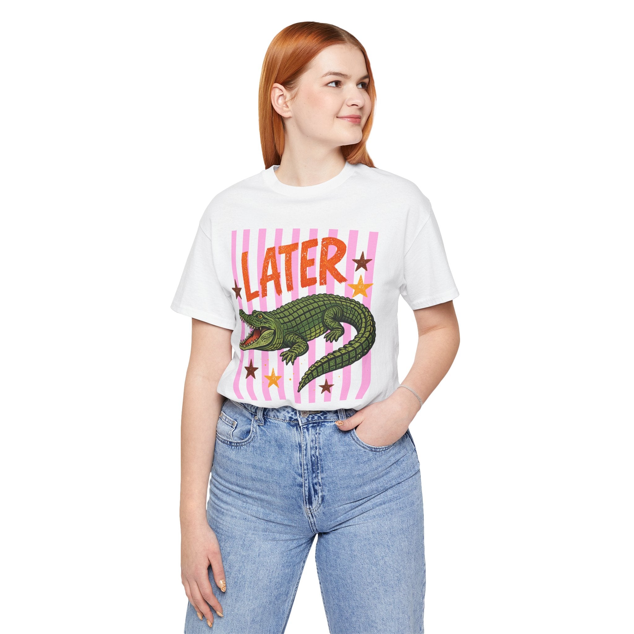 Later Alligator Graphic T-Shirt – Retro Crocodile Graphic Tee