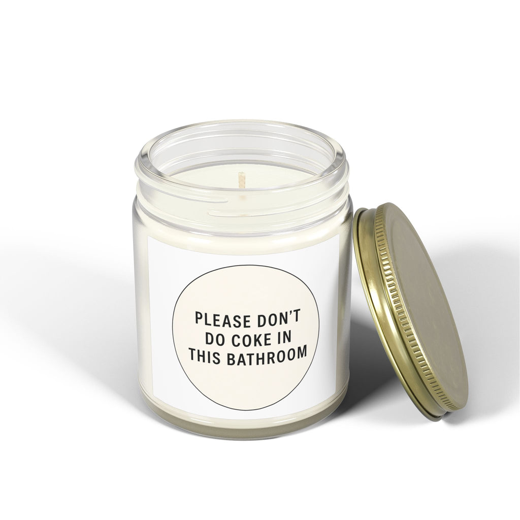 'Please Don't Do Coke in This Bathroom' Novelty Jar Candle