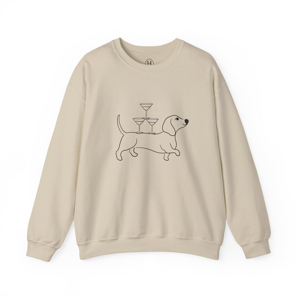 Dachshund Cocktail Crewneck Sweatshirt
