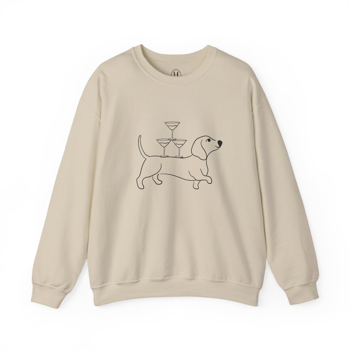 Dachshund Cocktail Crewneck Sweatshirt