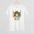 Cow Skull Floral Tee