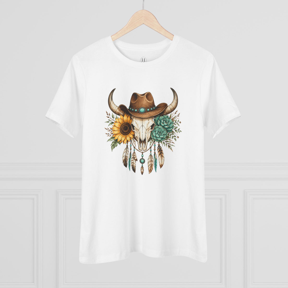 Cow Skull Floral Tee