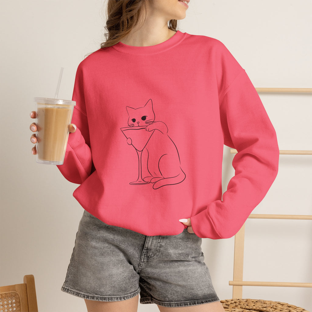 Cat Minimalist Crewneck Sweatshirt