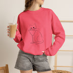 Cat Minimalist Crewneck Sweatshirt