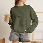 Cat Minimalist Crewneck Sweatshirt
