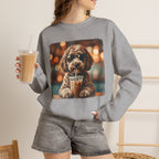 Dog Drinking Coffee Crewneck Sweatshirt  (Custom)