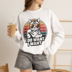 I Do What I Want Cat Crewneck Sweatshirt