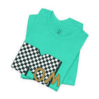 Checkerboard 'Mom' Graphic Tee