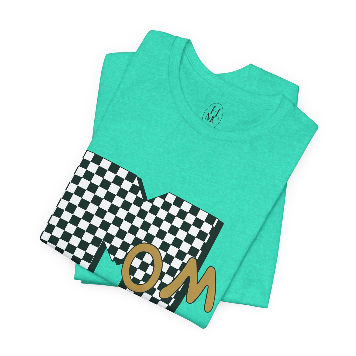 Checkerboard 'Mom' Graphic Tee