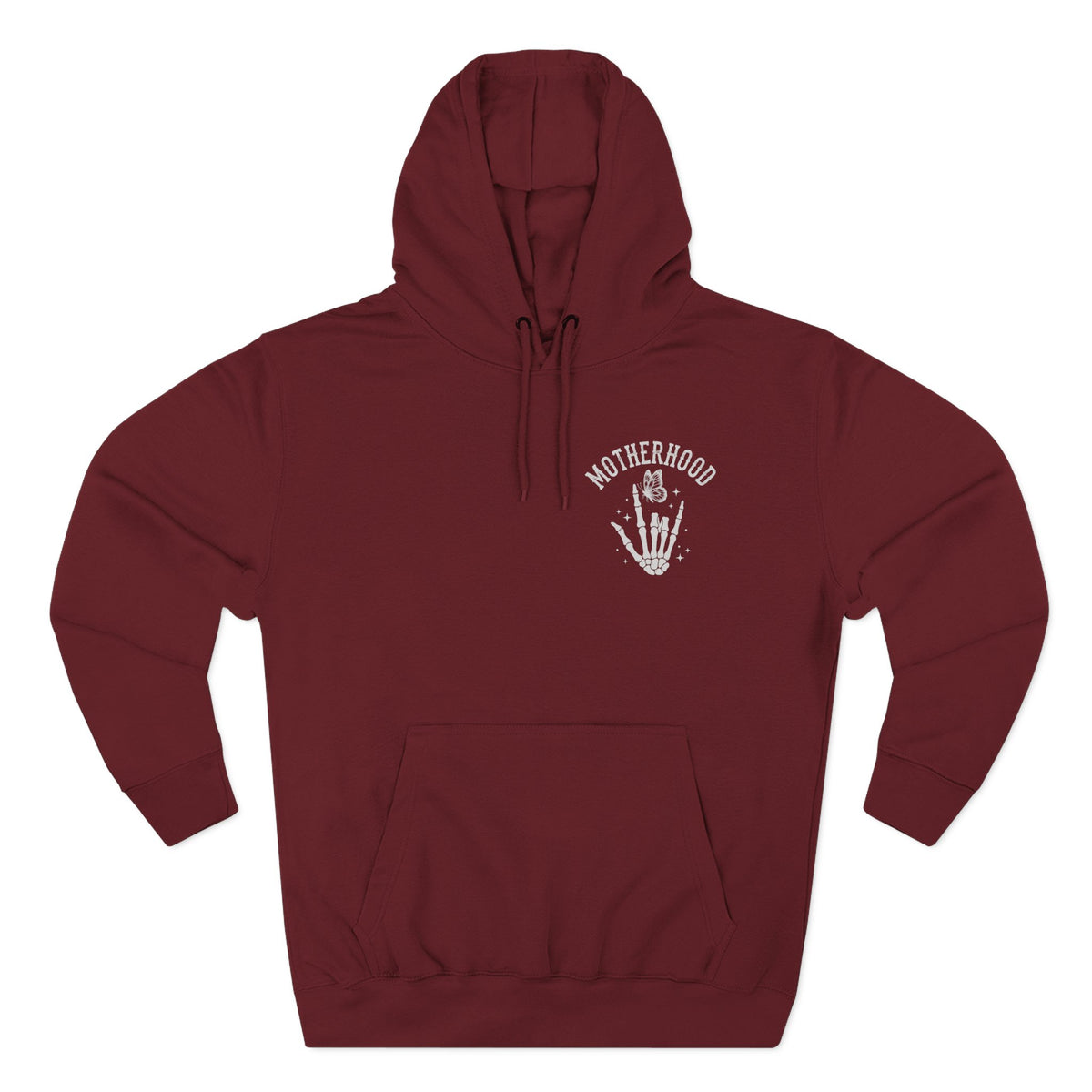 Motherhood Skeleton Graphic Hoodie — Rock Mom Fleece Pullover