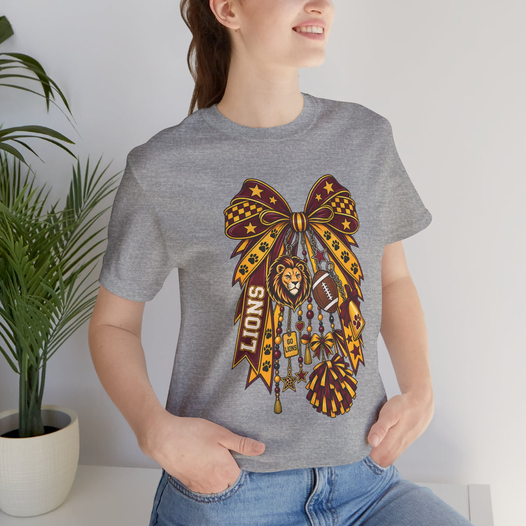 Lions Spirit Cheer Bow T-Shirt