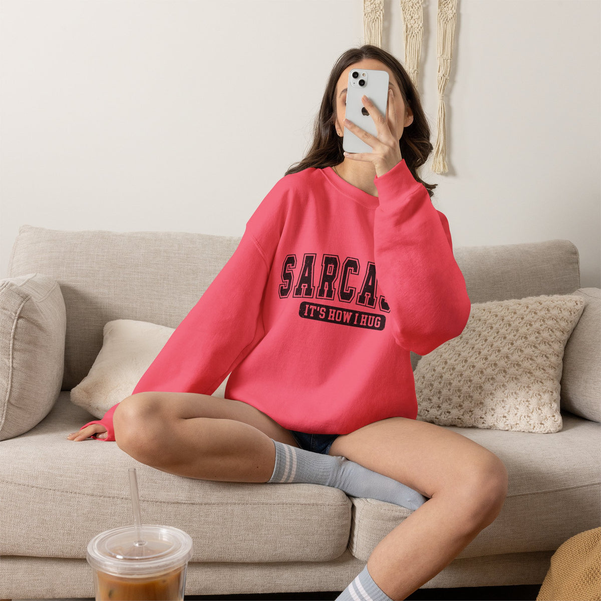 "Sarcasm: It's How I Hug" Graphic Pullover