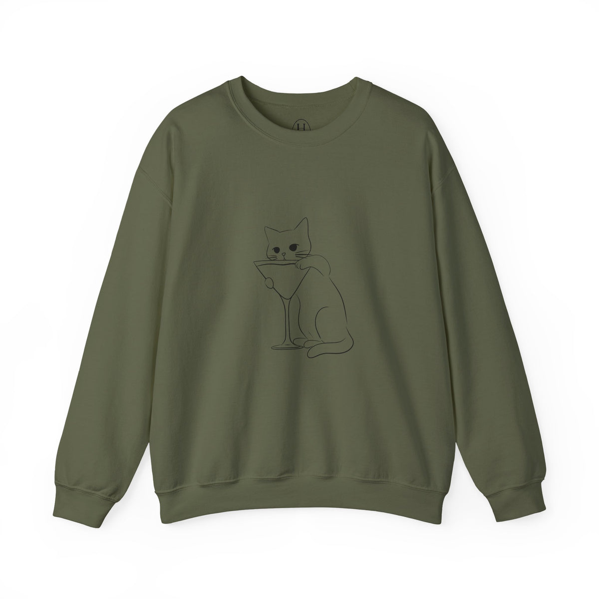 Cat Minimalist Crewneck Sweatshirt