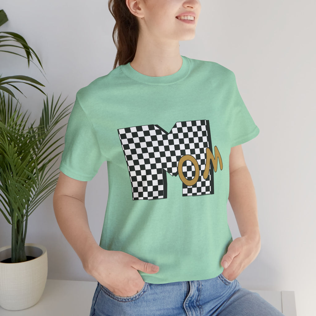 Checkerboard 'Mom' Graphic Tee
