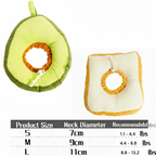 Soft Adjustable Cat Recovery Collar Cone – Cute Avocado & Toast E-Collar