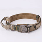 Military-Style Tactical Nylon Dog Collar and Leash Set