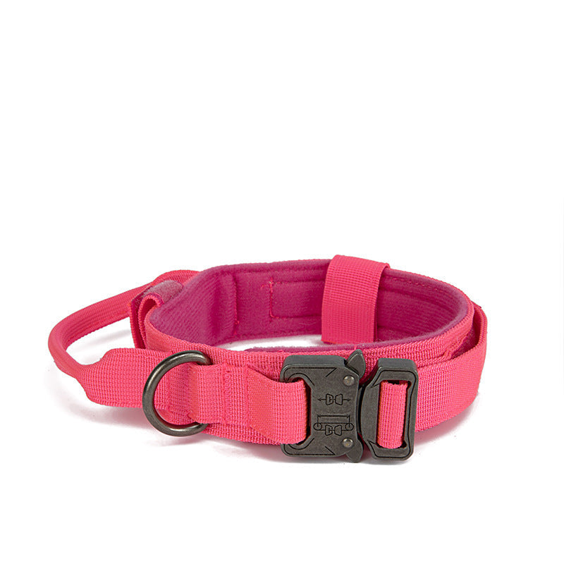 Military-Style Tactical Nylon Dog Collar and Leash Set