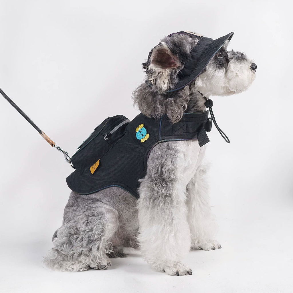 Backpack Harness and Hat Set (Black Only)